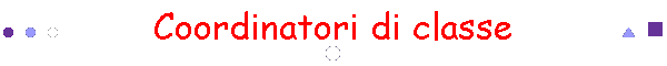 Coordinatori di classe